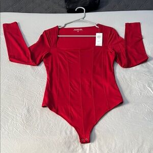 A&F Vibrant Red Bodysuit
